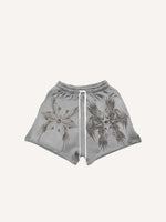 Wing&Eye&Graphic Print Drawstring Waist Shorts