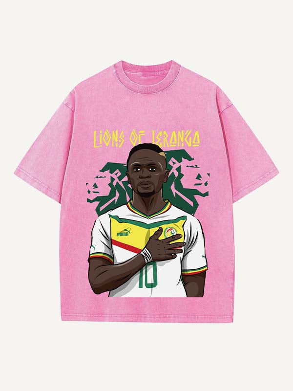 Sadio Mané Print Round Neck T-shirt