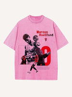 Marcus Rashford Print Round Neck T-shirt