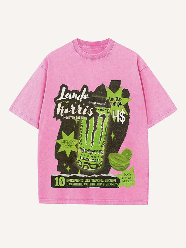 Lando Norris Print Round Neck T-shirt