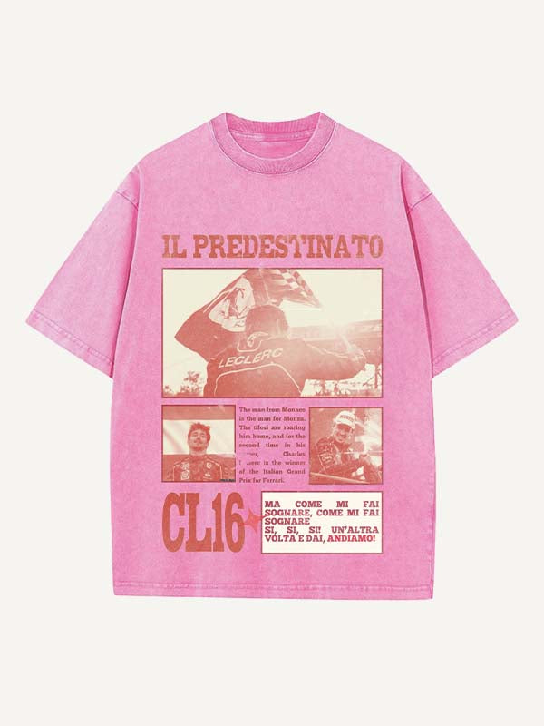 Charles Leclerc Print Round Neck T-shirt