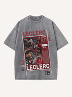 Charles Leclerc Print Round Neck T-shirt