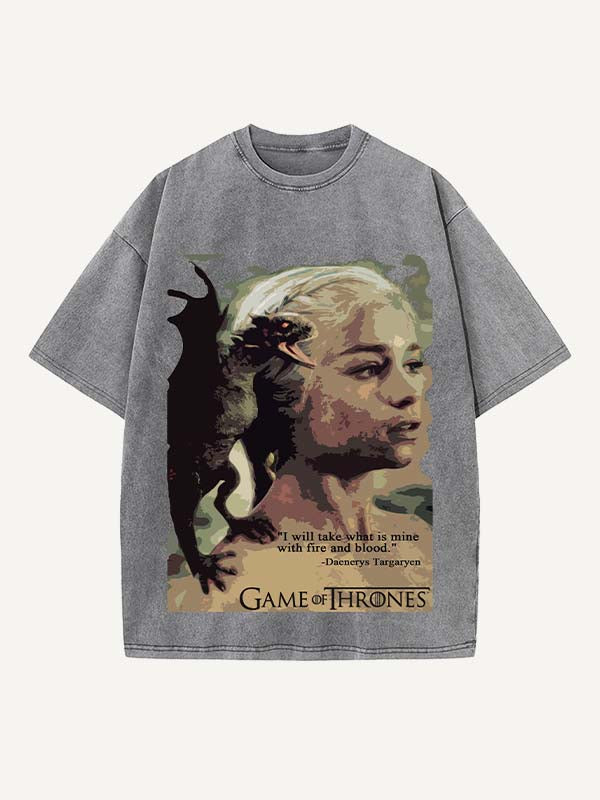 Game of Thrones Print Round Neck T-shirt