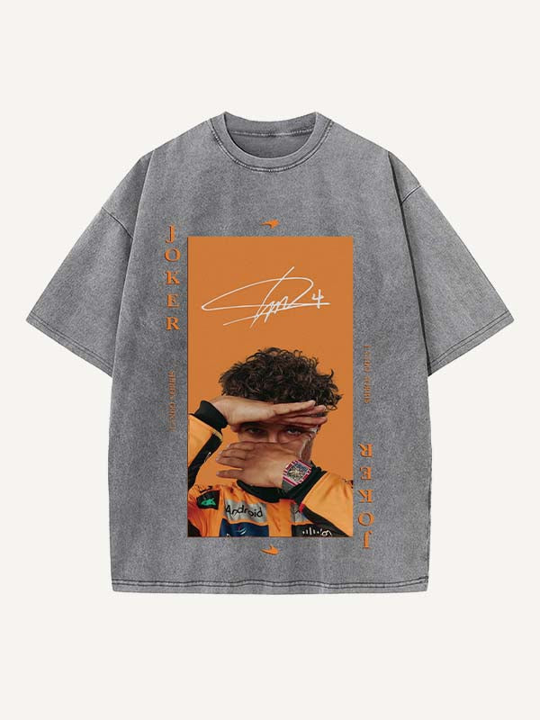 Lando Norris Print Round Neck T-shirt