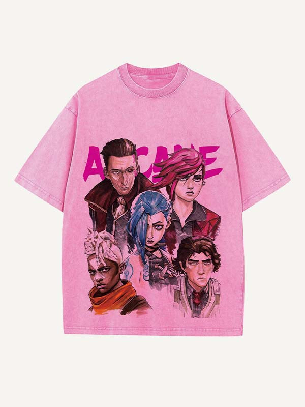 Arcane Print Round Neck T-shirt
