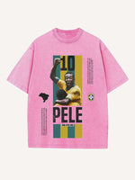 Pelé Print Round Neck T-shirt
