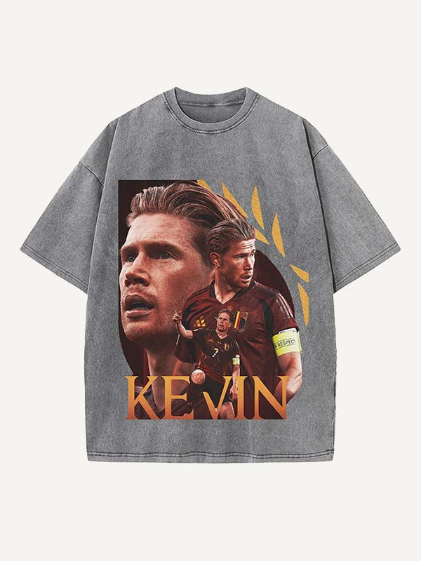 Kevin De Bruyne Print Round Neck T-shirt