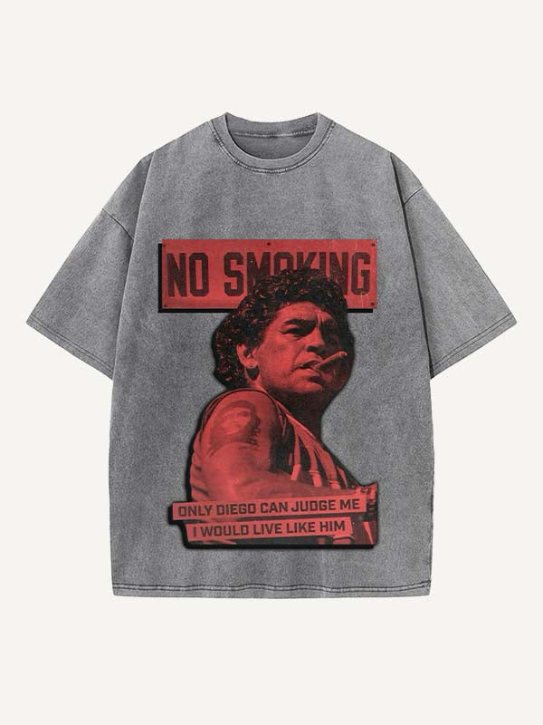 Diego Maradona Print Round Neck T-shirt
