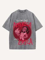 Stranger Things Print Round Neck T-shirt