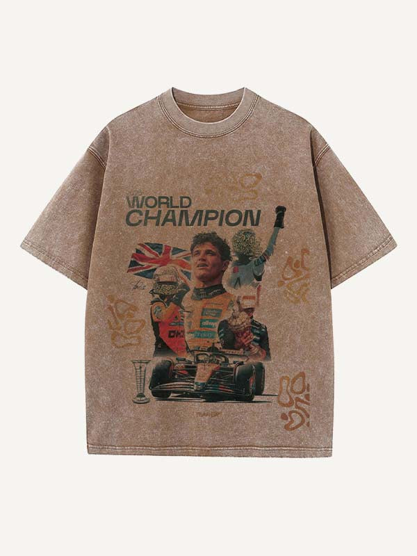 Lando Norris Print Round Neck T-shirt