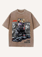 Lewis Hamilton Print Round Neck T-shirt