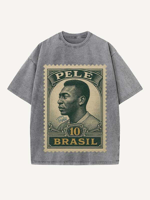 Pelé Print Round Neck T-shirt