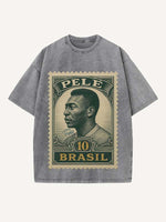 Pelé Print Round Neck T-shirt