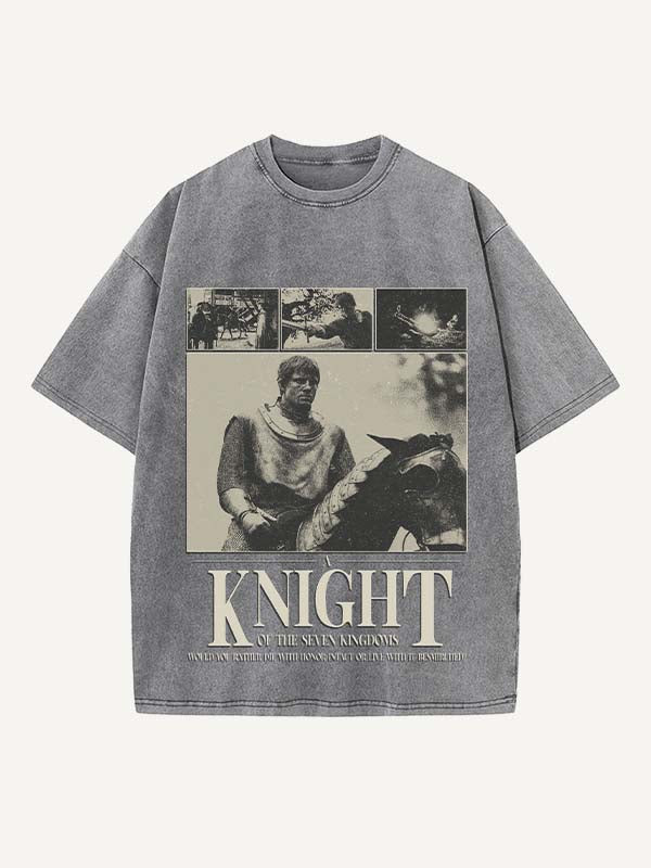 A Knight of the Seven Kingdoms Print Round Neck T-shirt