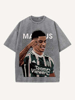 Marcus Rashford Print Round Neck T-shirt