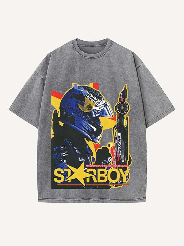 Max Verstappen Print Round Neck T-shirt