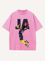 Ja Morant Print Round Neck T-shirt