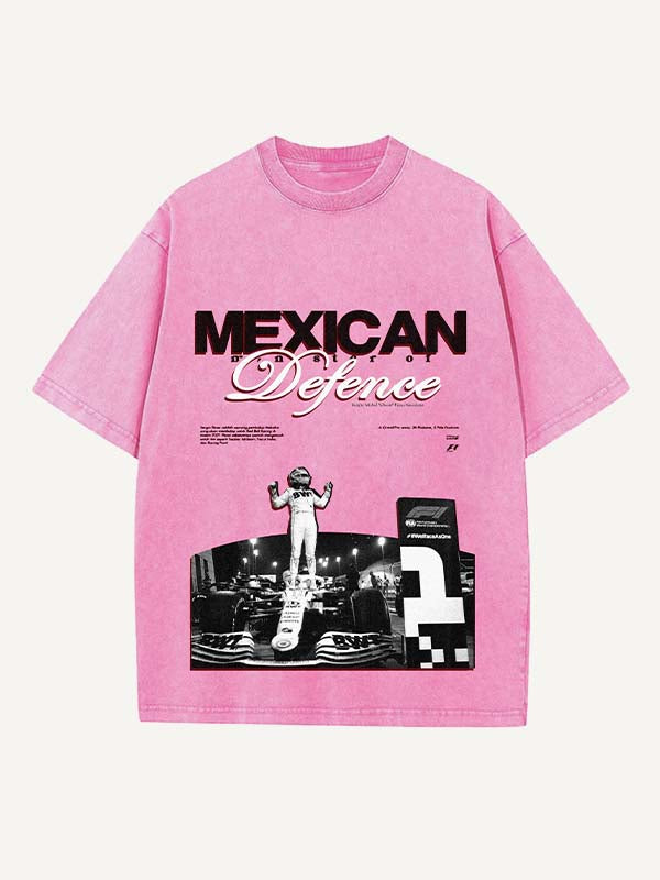 Sergio Perez Print Round Neck T-shirt