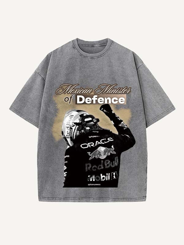 Sergio Perez Print Round Neck T-shirt