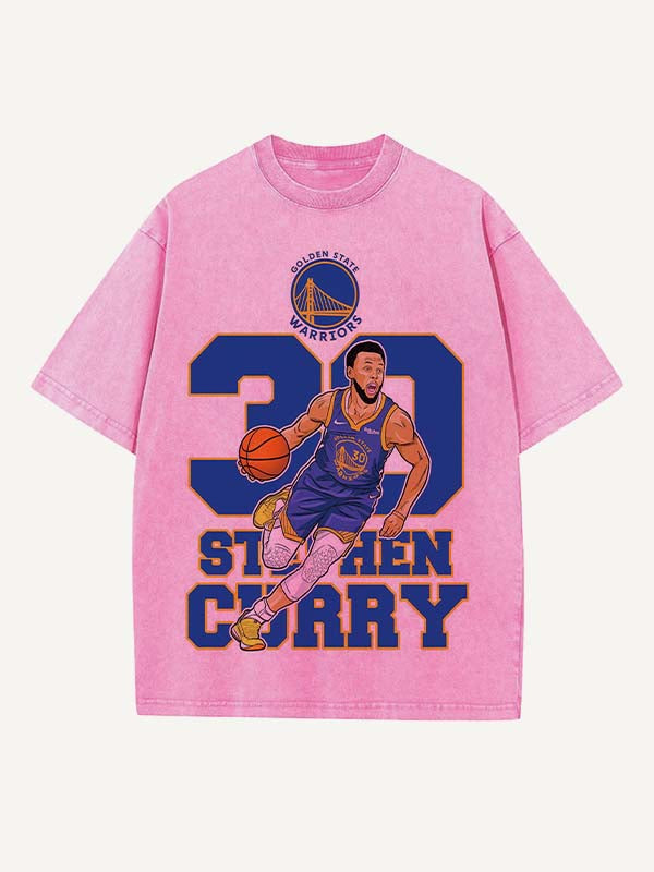 Stephen Curry Print Round Neck T-shirt