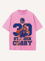 Stephen Curry Print Round Neck T-shirt