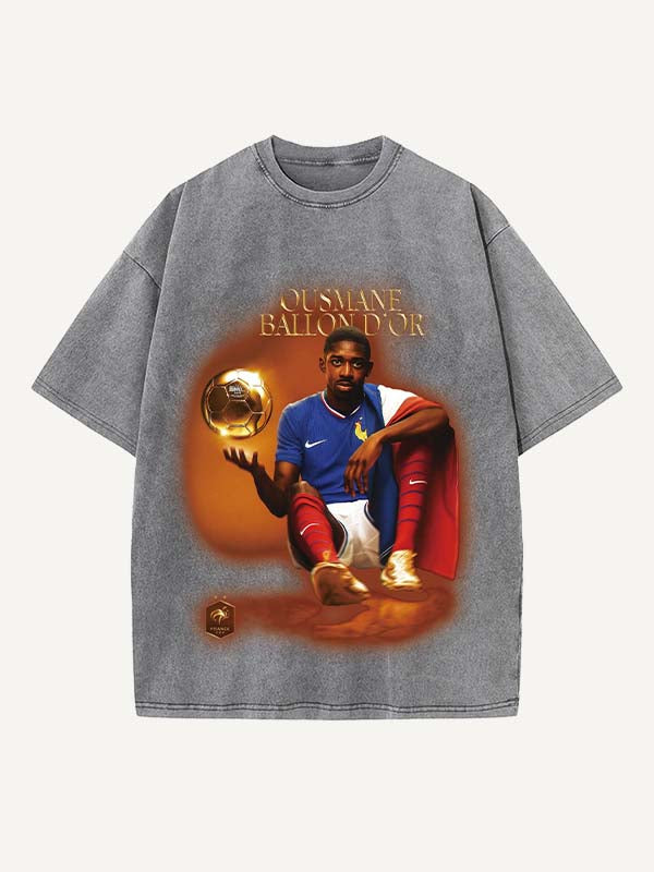 Ousmane Dembélé Print Round Neck T-shirt