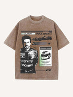 Fernando Alonso Print Round Neck T-shirt