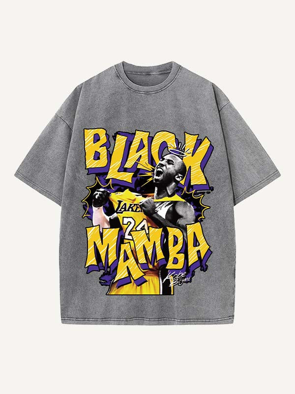 Kobe Bryant Print Round Neck T-shirt