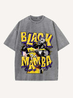 Kobe Bryant Print Round Neck T-shirt