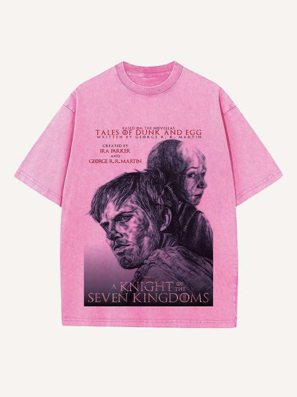 A Knight of the Seven Kingdoms Print Round Neck T-shirt