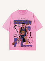 Stephen Curry Print Round Neck T-shirt
