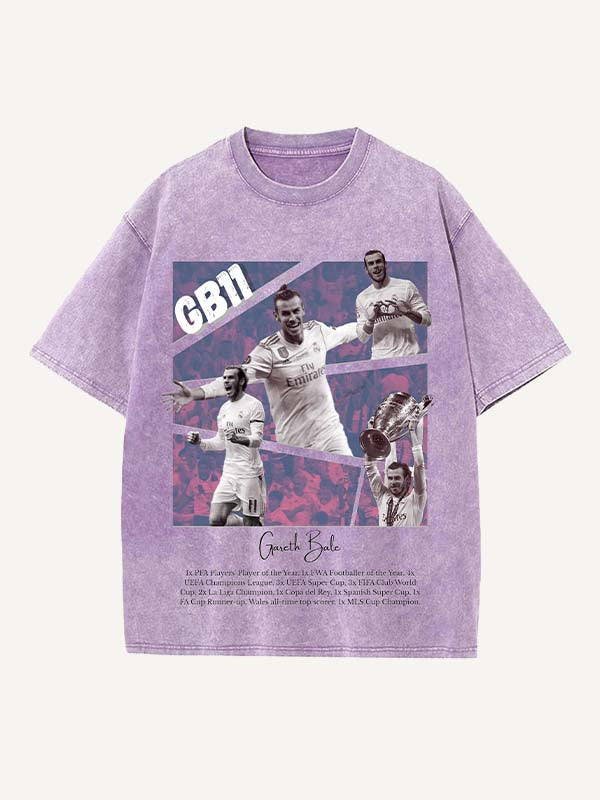 Gareth Bale Print Round Neck T-shirt