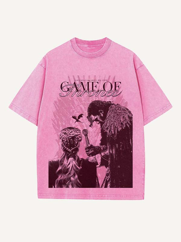 Game of Thrones Print Round Neck T-shirt