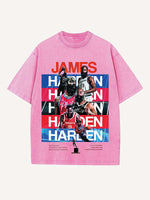 James Harden Print Round Neck T-shirt