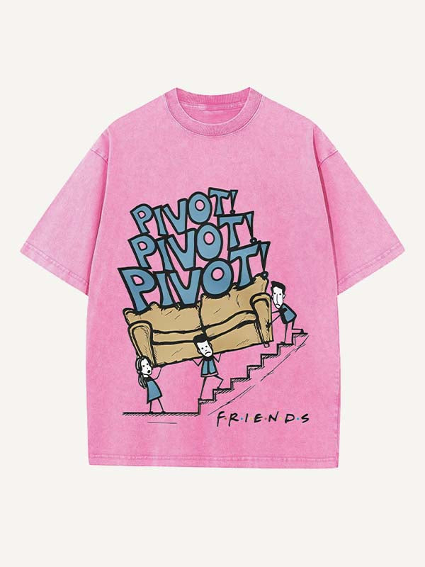 Friends Print Round Neck T-shirt