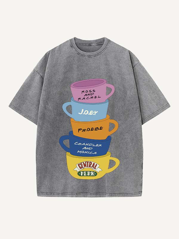 Friends Print Round Neck T-shirt