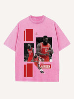 James Harden Print Round Neck T-shirt