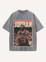 Michael Jordan Print Round Neck T-shirt