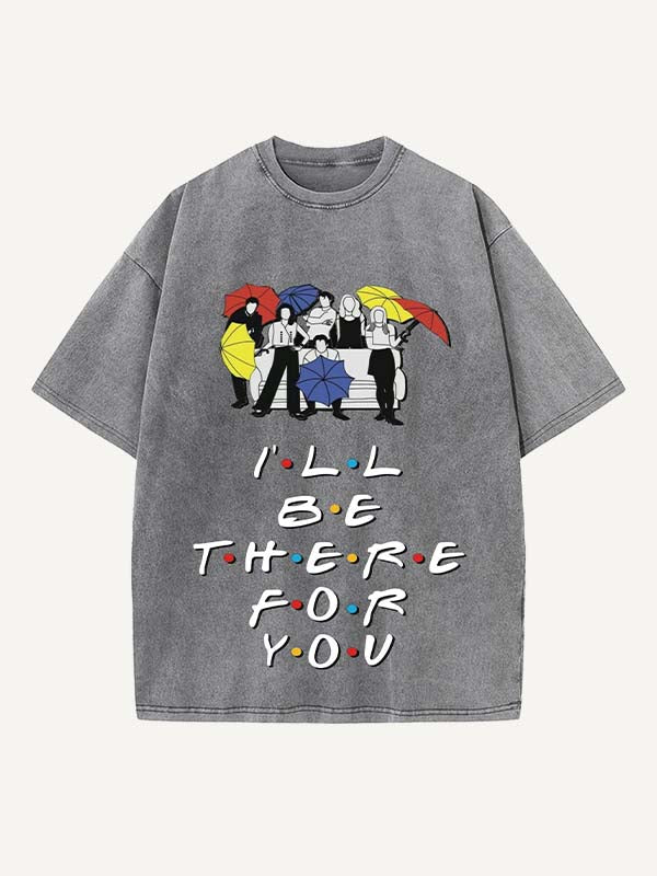 Friends Print Round Neck T-shirt