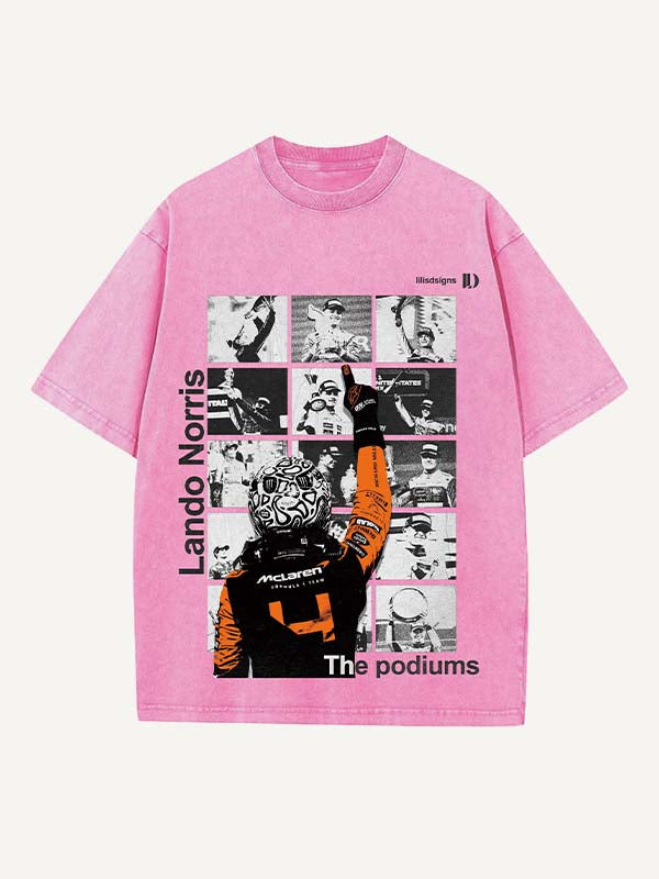 Lando Norris Print Round Neck T-shirt
