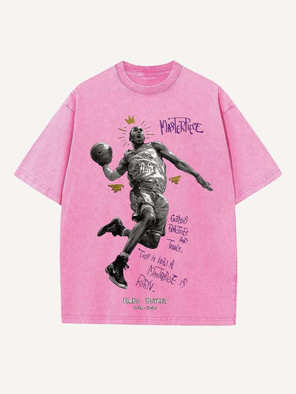 Kobe Bryant Print Round Neck T-shirt