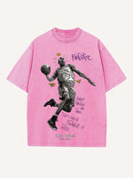 Kobe Bryant Print Round Neck T-shirt