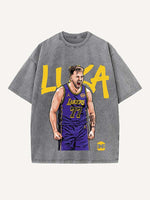 Luka Dončić Print Round Neck T-shirt