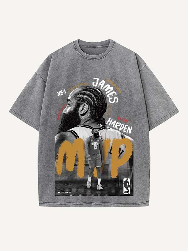 James Harden Print Round Neck T-shirt