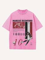 Marcus Rashford Print Round Neck T-shirt
