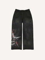 Evil Star Print Elastic Waist Pants