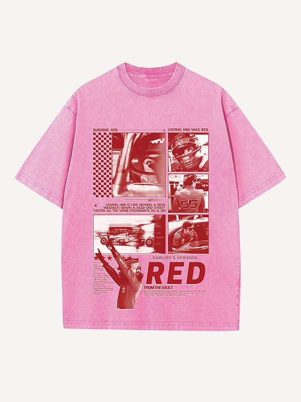 Carlos Sainz Print Round Neck T-shirt