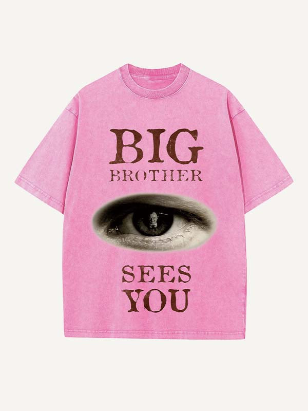 Sherlock Print Round Neck T-shirt