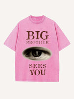 Sherlock Print Round Neck T-shirt