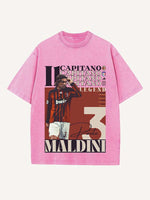 Paolo Maldini Print Round Neck T-shirt